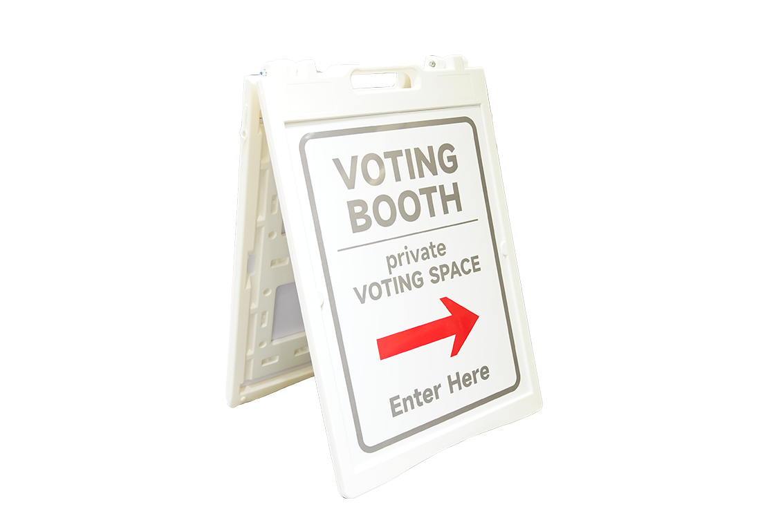 Folding standing sign