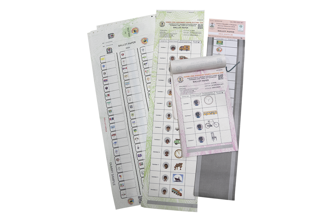 Anti-counterfeit watermark ballot paper